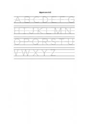 English Worksheet: a to z