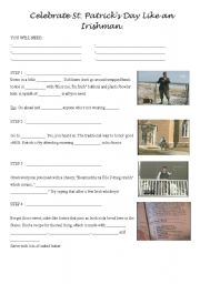 English Worksheet: How to celebrate St Patricks day