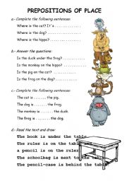 English Worksheet: Prepositions worksheet