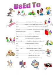 English Worksheet: used to