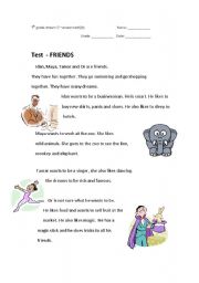 English worksheet: friends 2