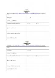 English Worksheet: London Olympics video