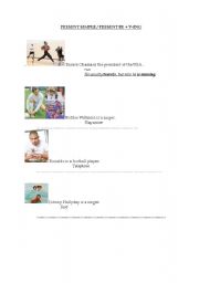 English Worksheet: THE PRESENT TENSE - USUALLY