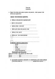 English worksheet: Describing a  favourite person & activities related