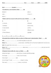 English Worksheet: There is/there are some any
