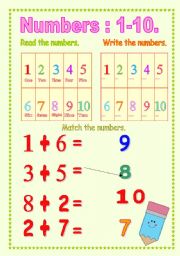 English Worksheet: Numbers