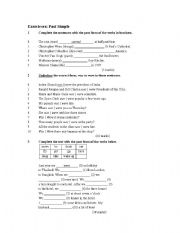 English Worksheet: Past Simple Exercises