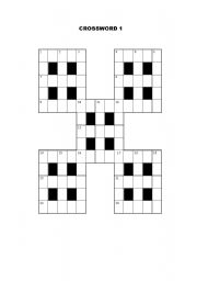 English worksheet: 5-LETTER WORDS CROSSWORD