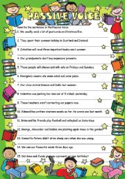 English Worksheet: passive voice