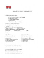 English Worksheet: beautiful dawn