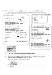 English Worksheet: transport