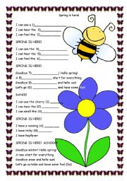 English Worksheet: Spring is here!