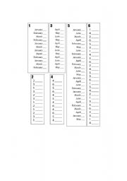 English Worksheet: Learning Months
