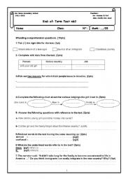 Bac end-of-term test (March2012)