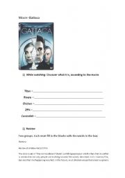 English Worksheet: Gattaca - movie activity