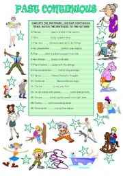 English Worksheet: PAST CONTINUOUS TENSE