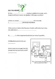 English worksheet: did you know?