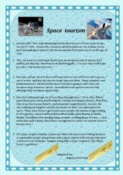 Space Tourism:9th form mid-termtest