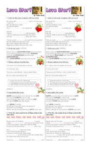 English Worksheet: LOVE STORY by TAYLOR SWIFT