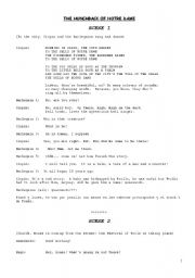 English Worksheet: Script