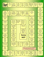 English Worksheet: Board Game - 65 Questions - Speaking Activity - New English File