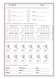 English Worksheet: colours 