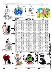 English Worksheet: Kinds of Movies