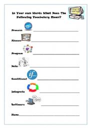 English Worksheet: Computer Vocabulary