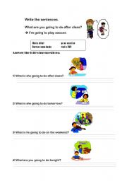 English Worksheet: be going to