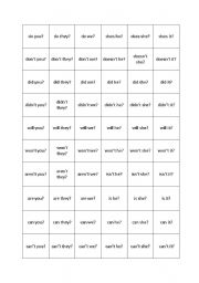 English Worksheet: tag questions