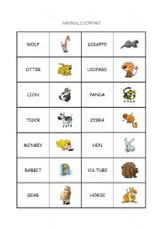 English Worksheet: dominoe