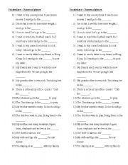 English worksheet: Vocabulary-names of places