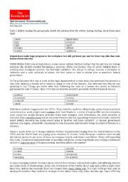 English Worksheet: Women and Work