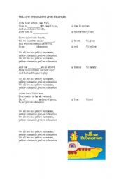 English worksheet: Yellow Submarine- The Beatles