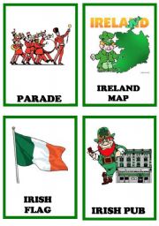 St Patricks day flashcards 1/2