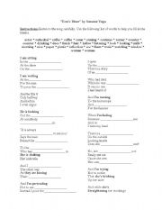 English Worksheet: Cloze Reading Activity for 
