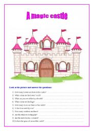 English Worksheet: A magic castle
