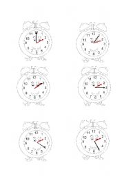 English Worksheet: What time is it ? Matching