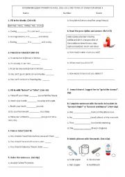 English Worksheet: 6th grade 2011-2012 2nd term exam