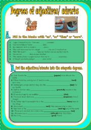 English Worksheet:  Degrees of adjectives