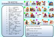 English Worksheet: TAG QUESTIONS