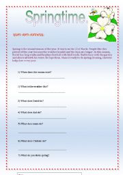 English Worksheet: Spring.