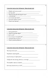 English worksheet: Getting to know each other - Guess about your partner