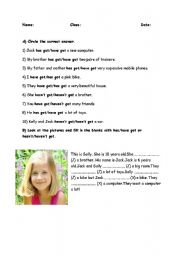 English Worksheet: HAS-HAVE GOT