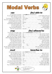 English Worksheet: Modal Verbs