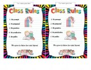 English worksheet: Class Rules