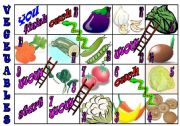 English worksheet: vegetables-snakes and ladders