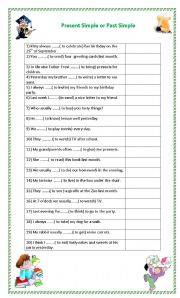 English Worksheet: Present Simple or Past Simple