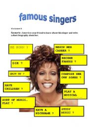 English Worksheet: telling about celebrities