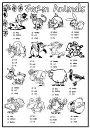 English Worksheet: Farm animals